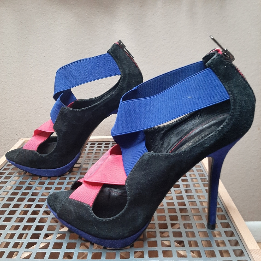 ZARA Colorblocked Strappy Stilettos